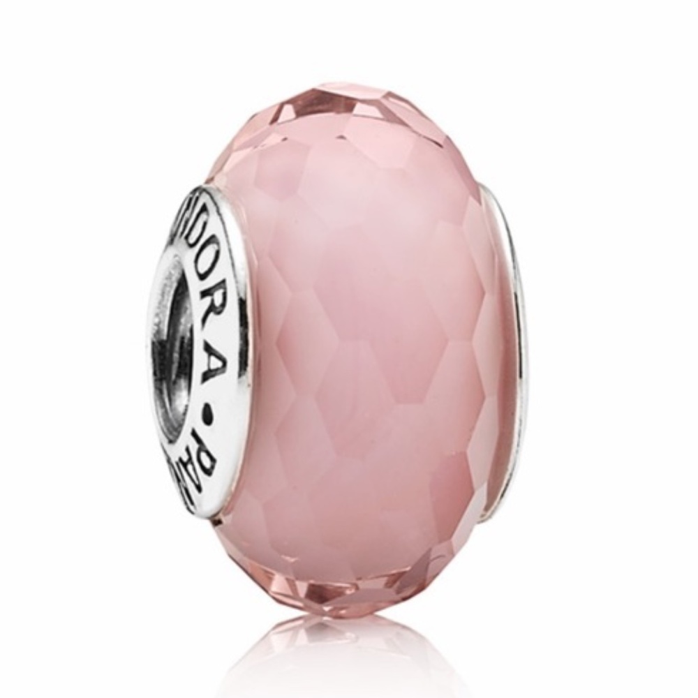 Pandora || Pink Fascinating Faceted Murano Charm